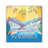 Palm Springs CA Mod Square Magnet