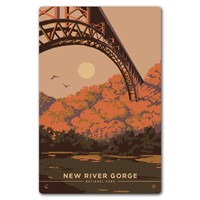 New River Gorge NP & Preserve Looking Up Magnetic Postcard