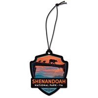 Shenandoah NP Bear Crossing Emblem Wood Ornament