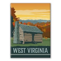 West Virginia Cabin Magnet