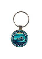 AK Otter Circle Dome Key Ring