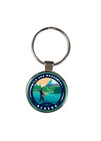 Alaska Circle Dome Key Ring