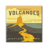 Hawai'I Volcanoes NP Square Magnet