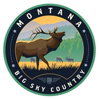 Montana Big Country Elk Circle Sticker