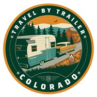 Colorado Travel by Trailer Circle Sticker