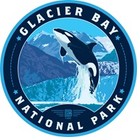 Glacier Bay NP Leaping Orca Circle Sticker
