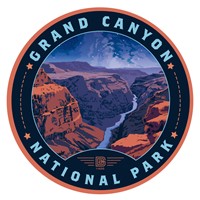 Grand Canyon NP Star Gazing Circle Sticker