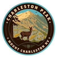 Charleston Peak Circle Sticker