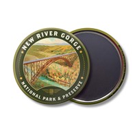 New River Gorge NP & Preserve Bird's Eye View Circle Magnet