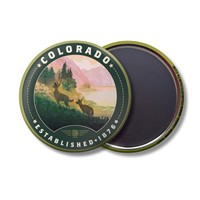 Colorado Deer Circle Magnet
