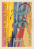 Sanat Monica Pier Bike Postcard