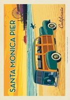 Santa Monica Pier Woodie Postcard