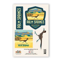 Palm Springs CA Roadrunner Sticker Set