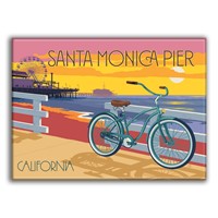 Santa Monica Pier CA Bike Magnet