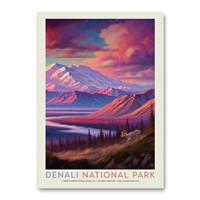 Denali NP Alpenglow Vertical Sticker