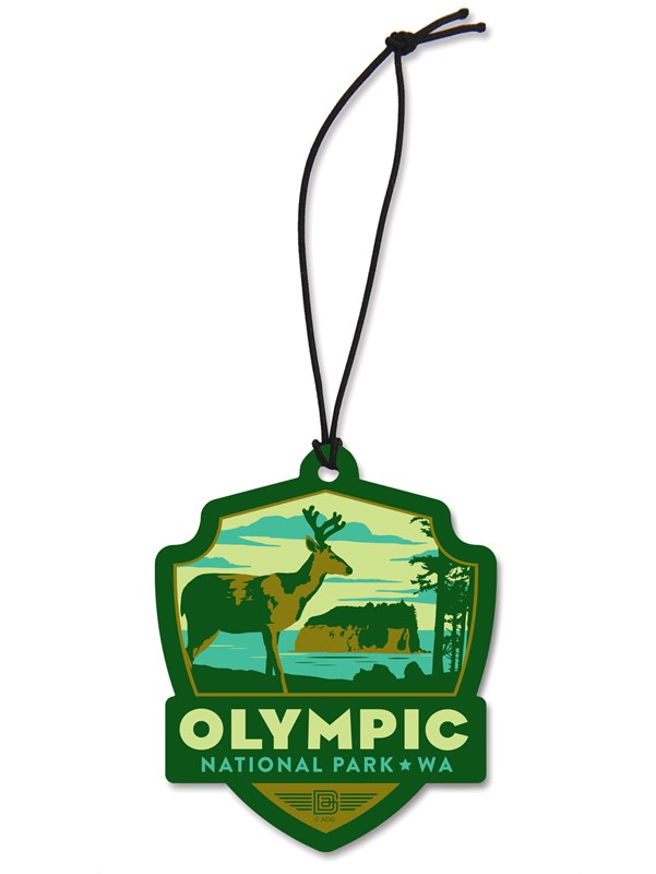 Olympic Emblem Wooden Ornament American Made