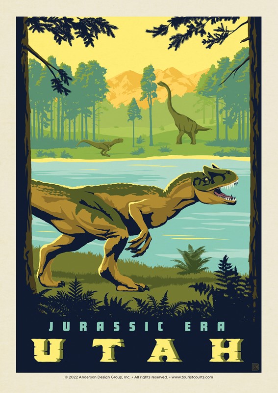 Utah In The Jurassic Era Postcard 4458